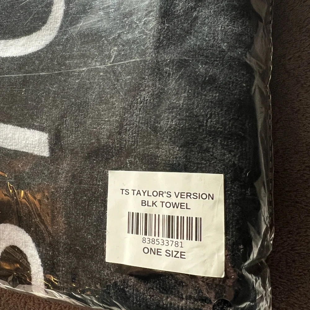 Taylor Swift Official Merch Towel Black Taylor’s Version Beach Pool